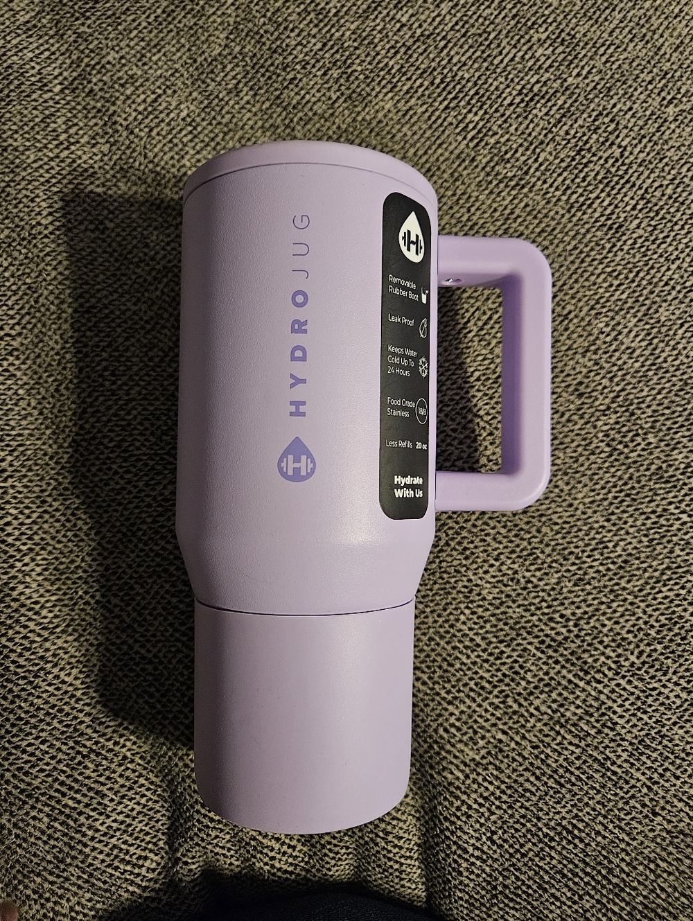 HydroJug Lavender Travel Tumbler with Handle